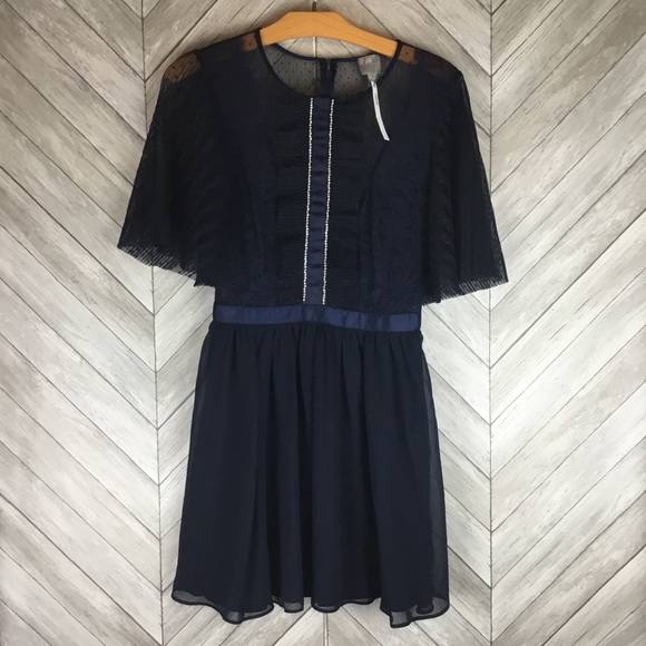NWT Navy Blue ASOS Lace dress - Picture 1 of 7